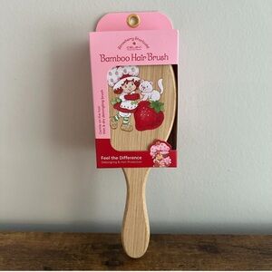 New Célavi Strawberry Shortcake Bamboo Wet Dry Detangling Hair Brush Cat